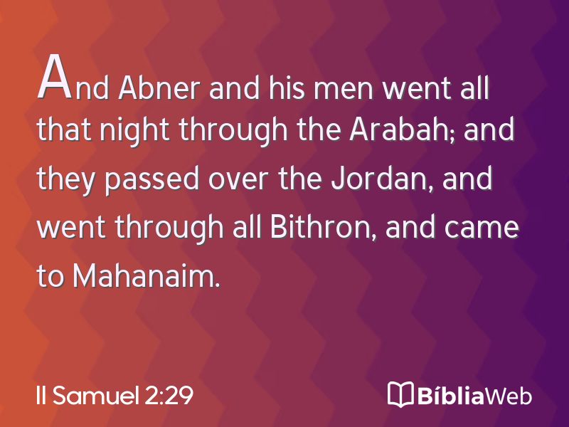 II Samuel 2:29 em imagem para compartilhar