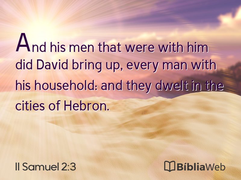 II Samuel 2:3 em imagem para compartilhar