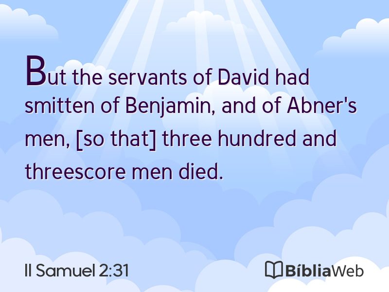II Samuel 2:31 em imagem para compartilhar
