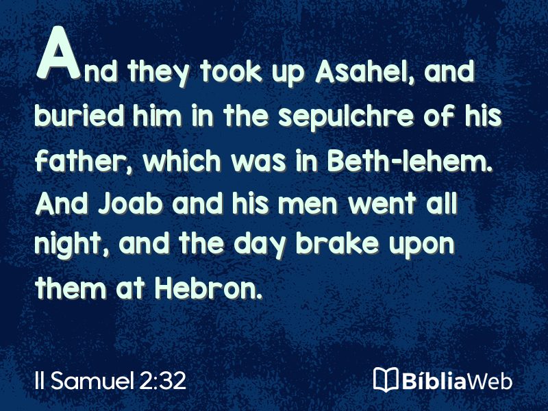 II Samuel 2:32 em imagem para compartilhar