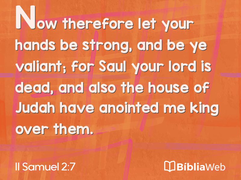 II Samuel 2:7 em imagem para compartilhar