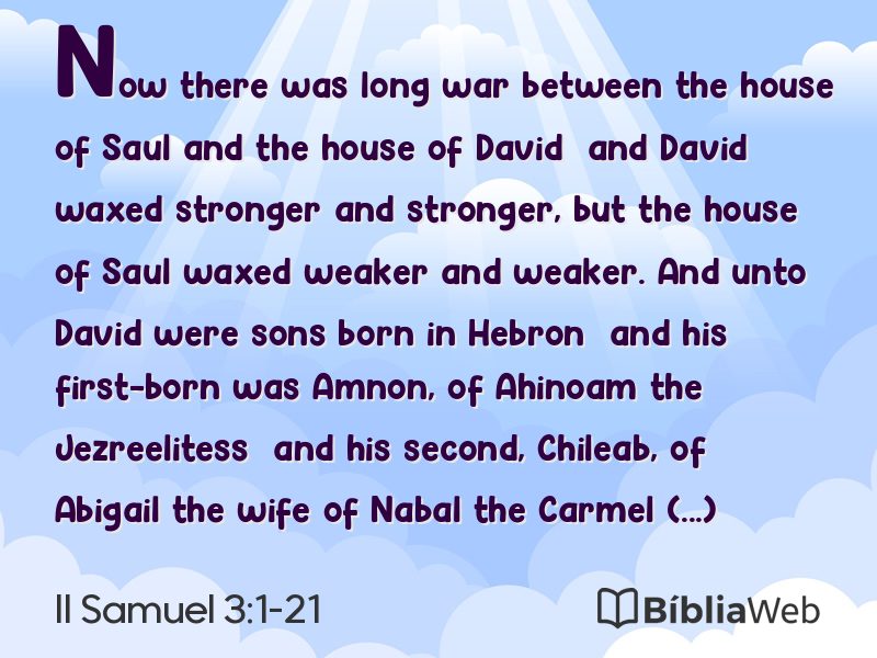 II Samuel 3:1-21 em imagem para compartilhar
