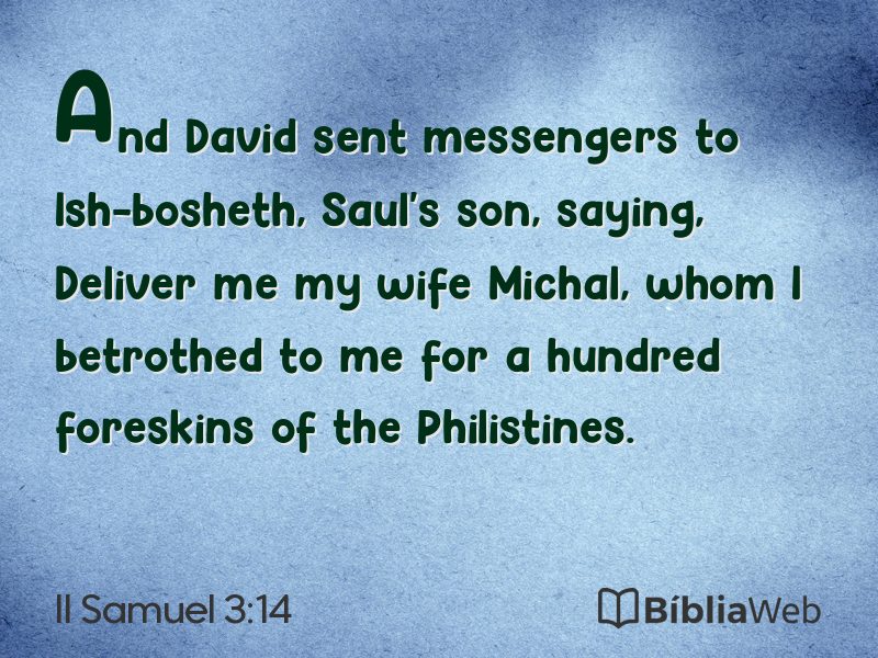 II Samuel 3:14 em imagem para compartilhar