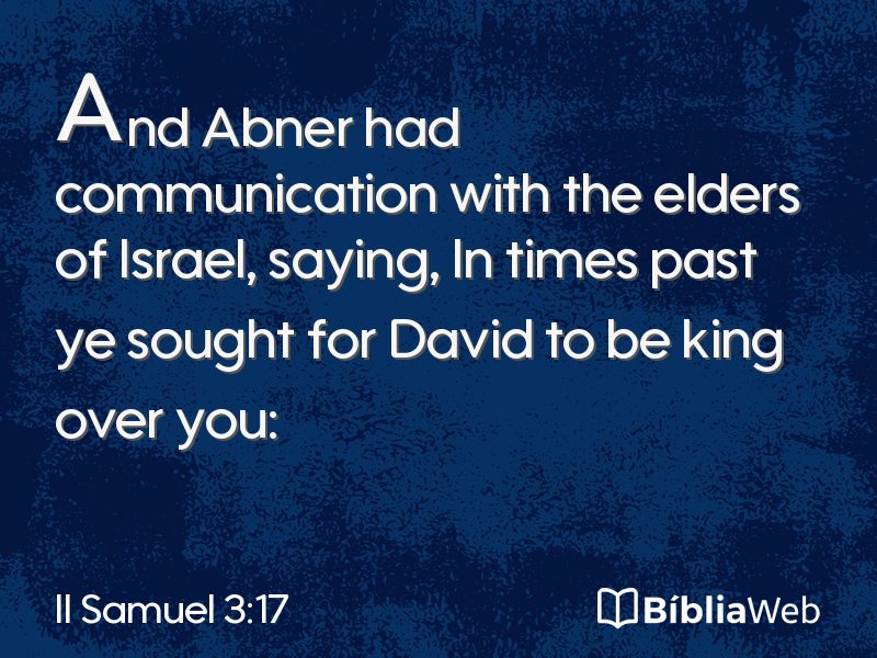II Samuel 3:17 em imagem para compartilhar