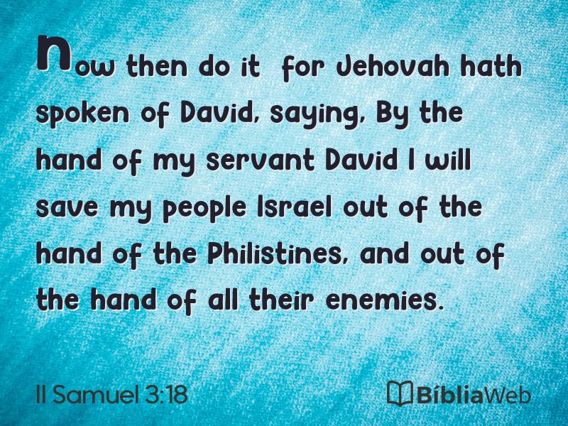 II Samuel 3:18 em imagem para compartilhar