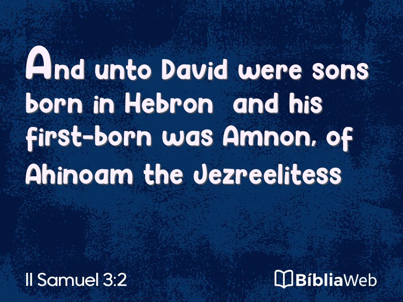 II Samuel 3:2 em imagem para compartilhar