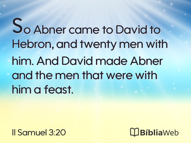 II Samuel 3:20 em imagem para compartilhar