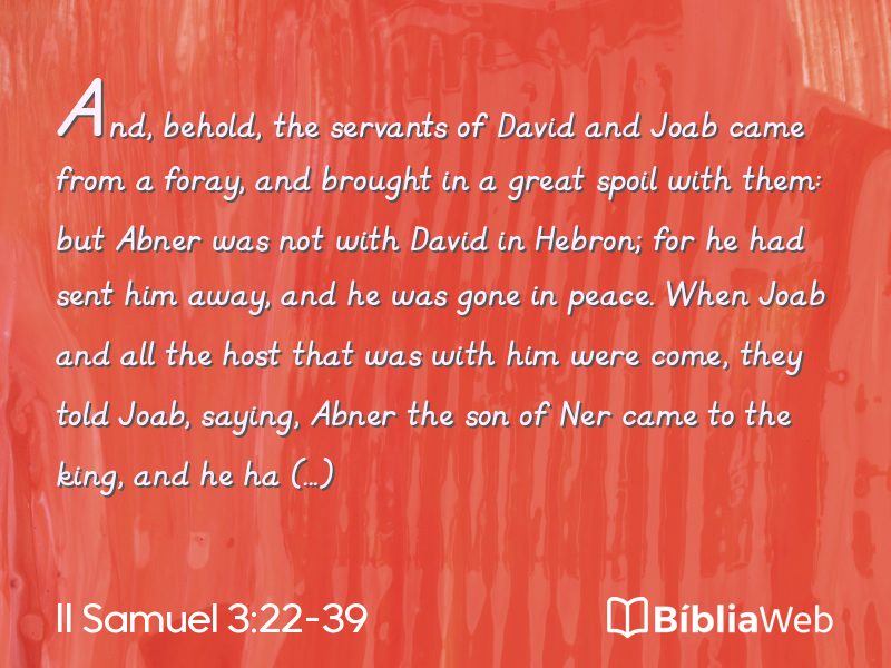 II Samuel 3:22-39 em imagem para compartilhar