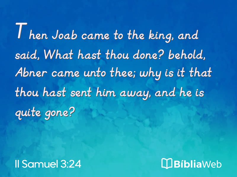II Samuel 3:24 em imagem para compartilhar