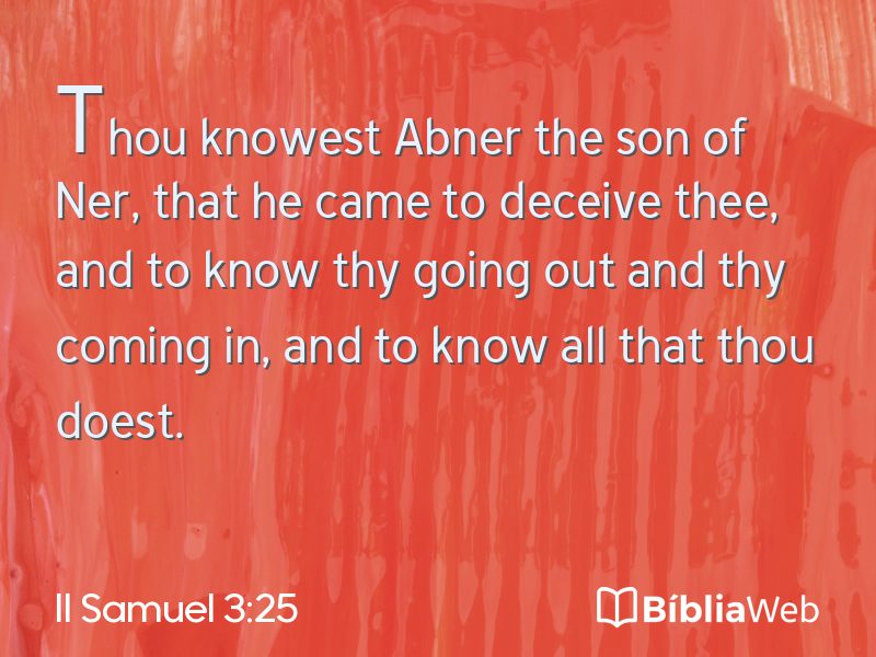 II Samuel 3:25 em imagem para compartilhar