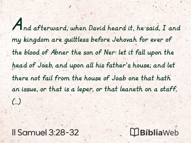 II Samuel 3:28-32 em imagem para compartilhar