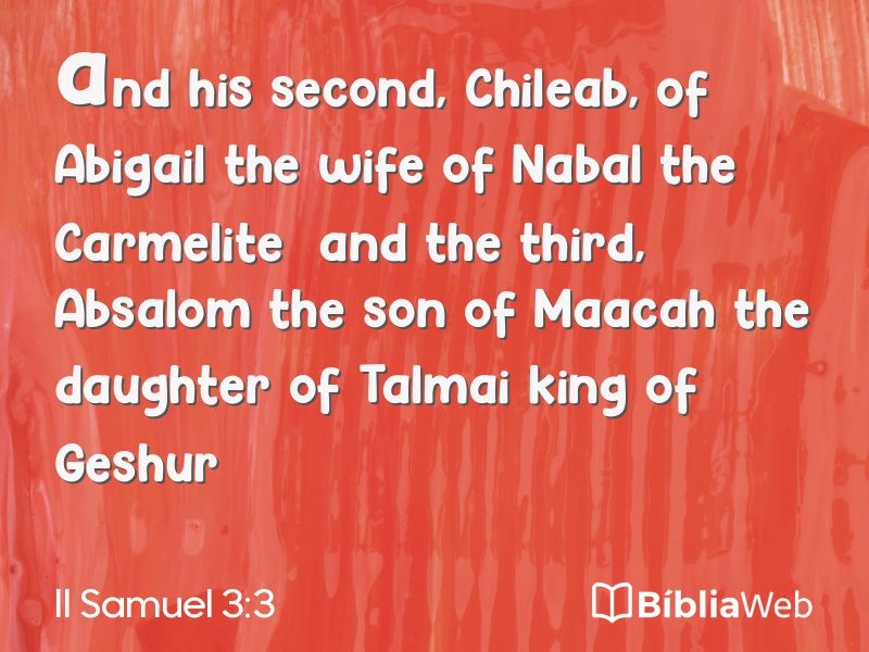 II Samuel 3:3 em imagem para compartilhar