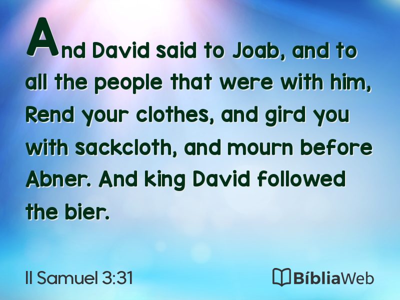 II Samuel 3:31 em imagem para compartilhar