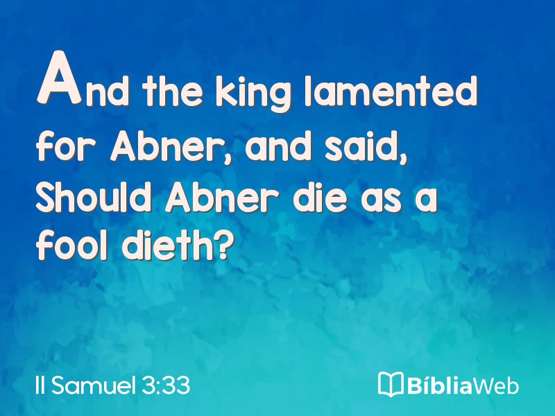 II Samuel 3:33 em imagem para compartilhar