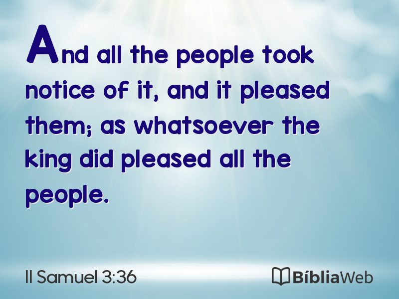 II Samuel 3:36 em imagem para compartilhar