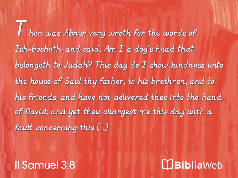 II Samuel 3:8 em imagem para compartilhar