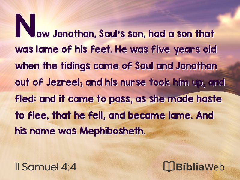 II Samuel 4:4 em imagem para compartilhar