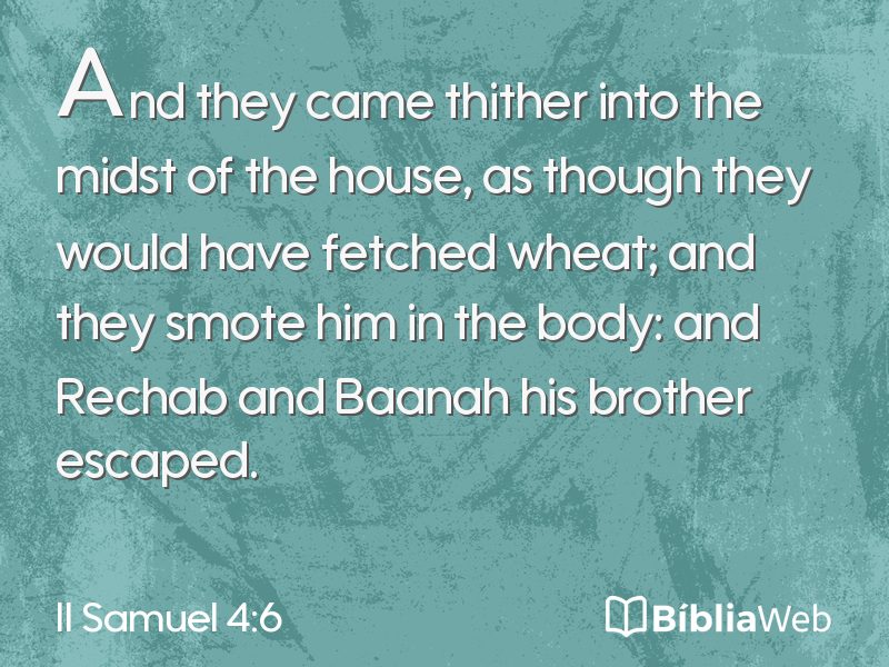 II Samuel 4:6 em imagem para compartilhar