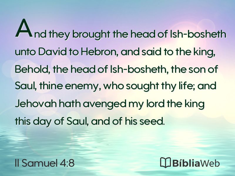 II Samuel 4:8 em imagem para compartilhar