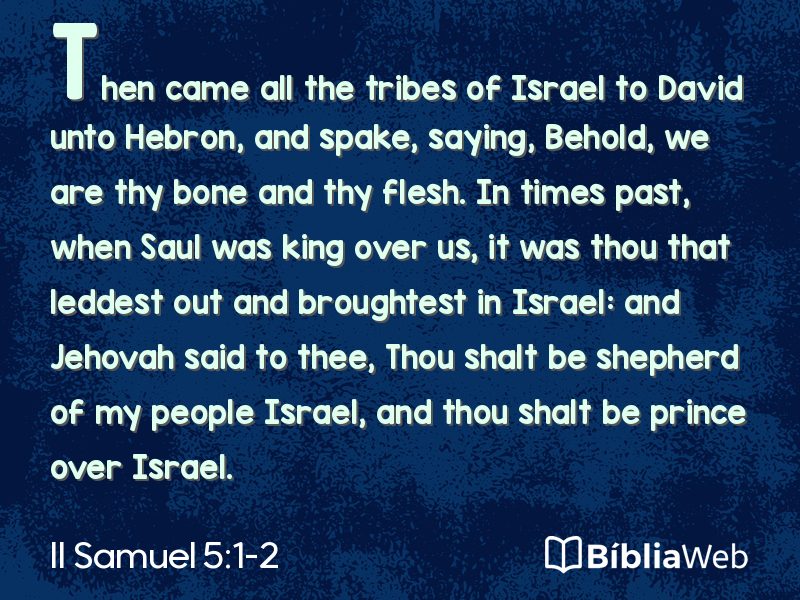 II Samuel 5:1-2 em imagem para compartilhar