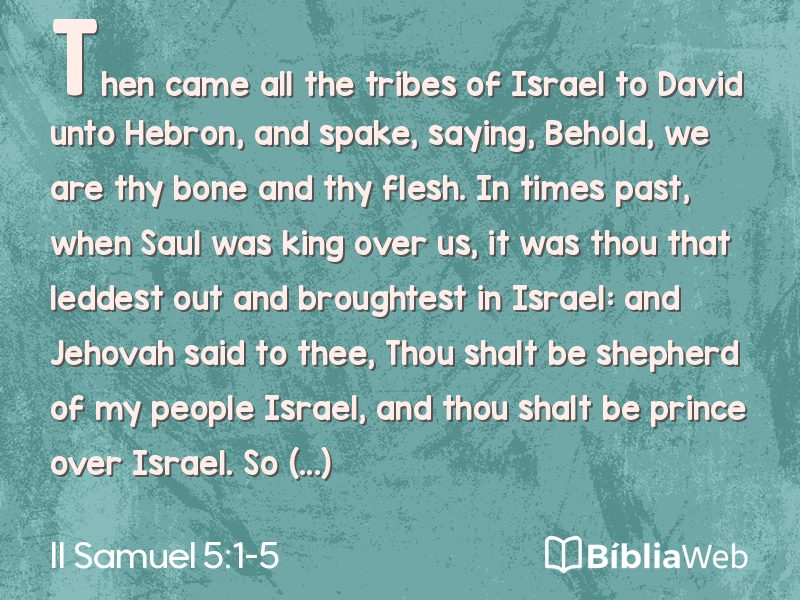 II Samuel 5:1-5 em imagem para compartilhar