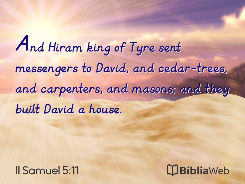 II Samuel 5:11 em imagem para compartilhar