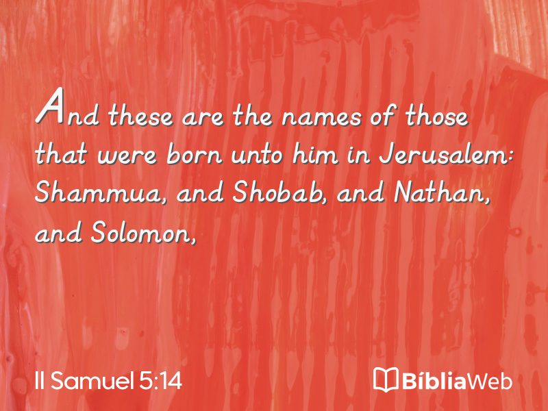 II Samuel 5:14 em imagem para compartilhar