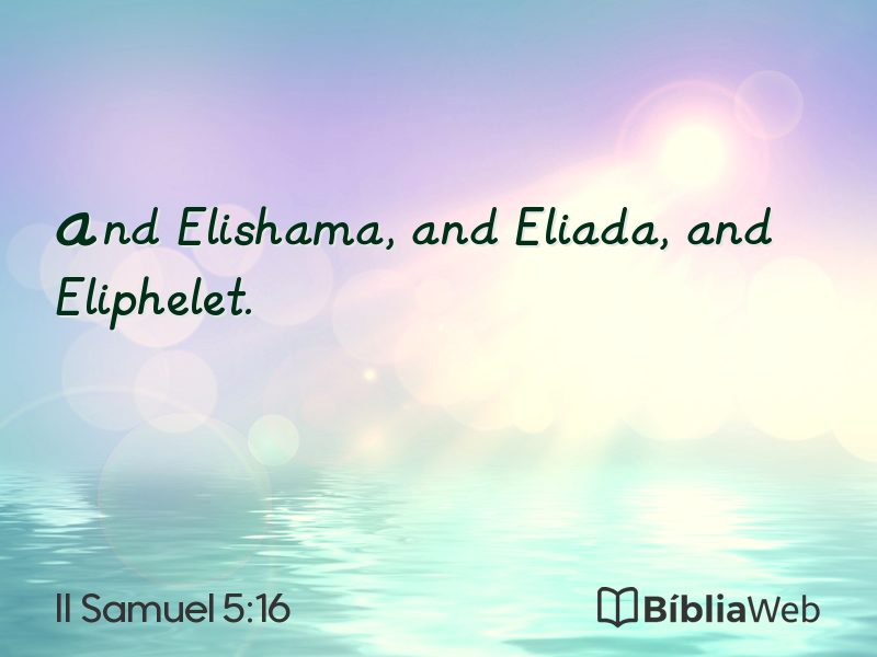 II Samuel 5:16 em imagem para compartilhar