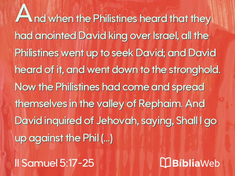 II Samuel 5:17-25 em imagem para compartilhar