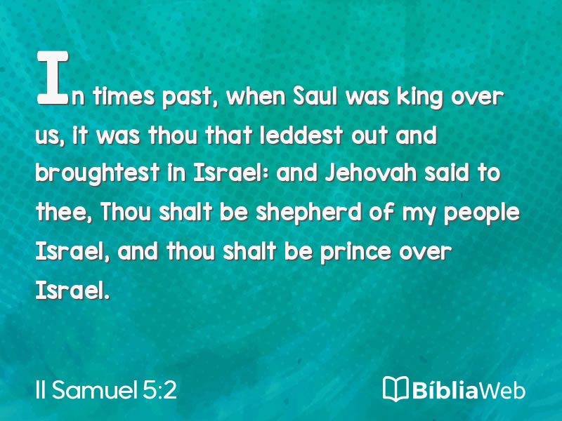 II Samuel 5:2 em imagem para compartilhar
