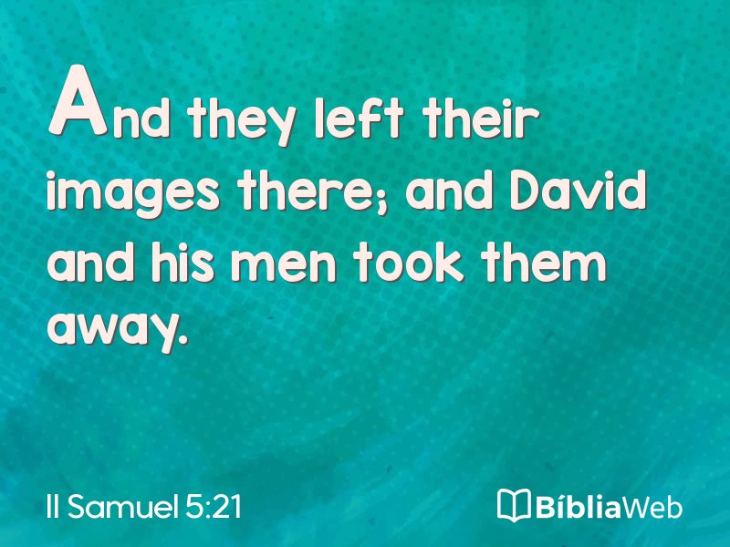 II Samuel 5:21 em imagem para compartilhar