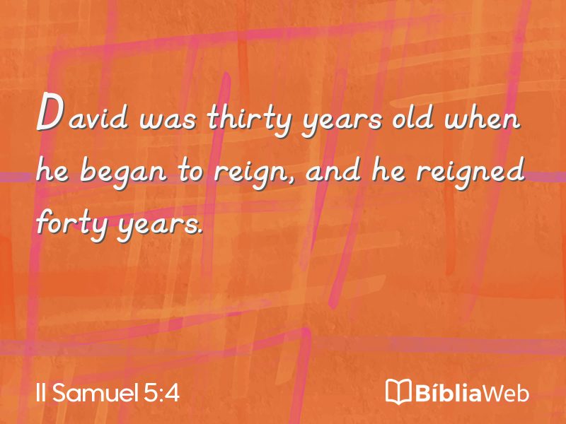 II Samuel 5:4 em imagem para compartilhar