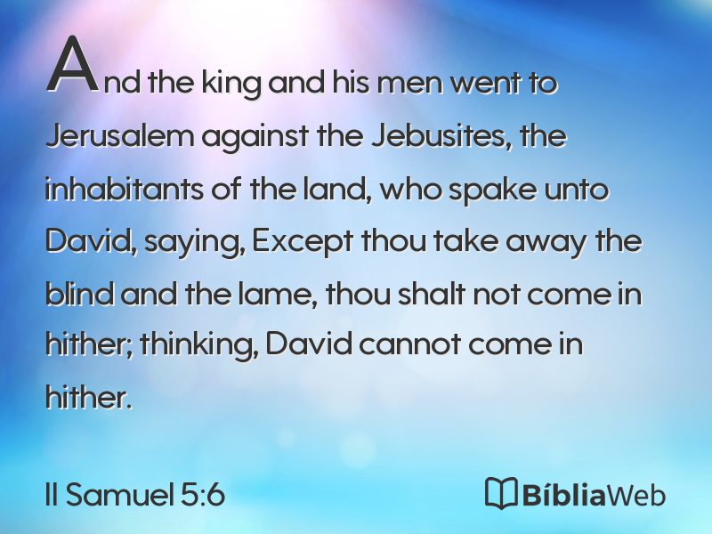 II Samuel 5:6 em imagem para compartilhar