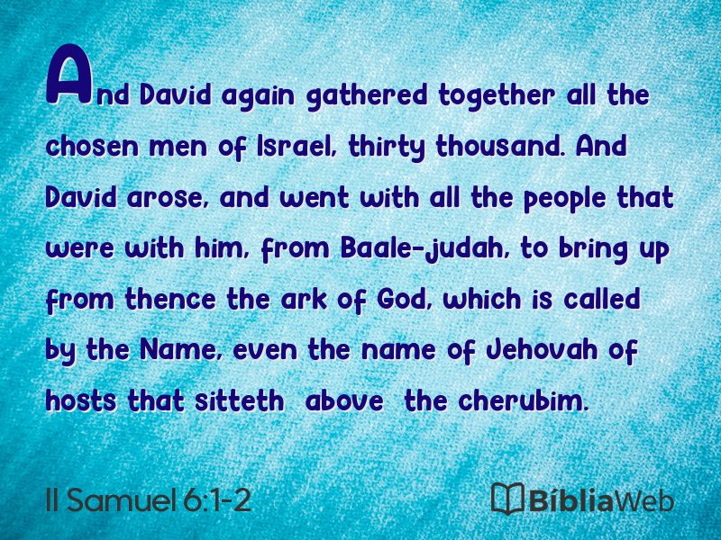 II Samuel 6:1-2 em imagem para compartilhar