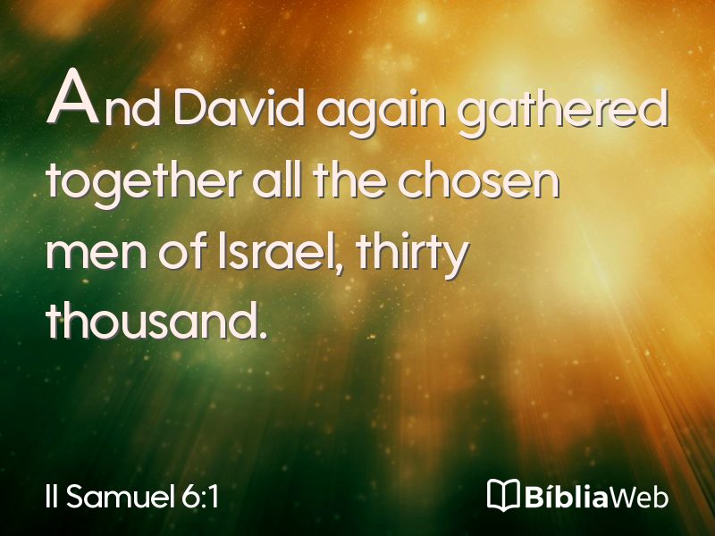 II Samuel 6:1 em imagem para compartilhar