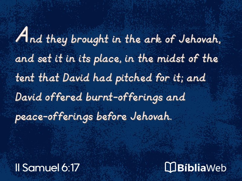 II Samuel 6:17 em imagem para compartilhar