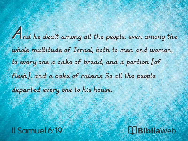II Samuel 6:19 em imagem para compartilhar