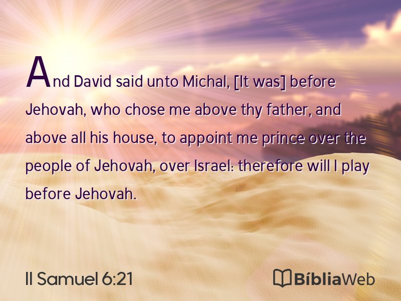 II Samuel 6:21 em imagem para compartilhar