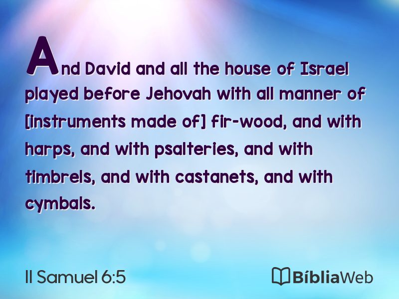 II Samuel 6:5 em imagem para compartilhar