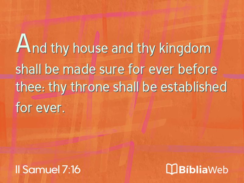 II Samuel 7:16 em imagem para compartilhar