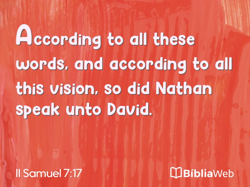 II Samuel 7:17 em imagem para compartilhar