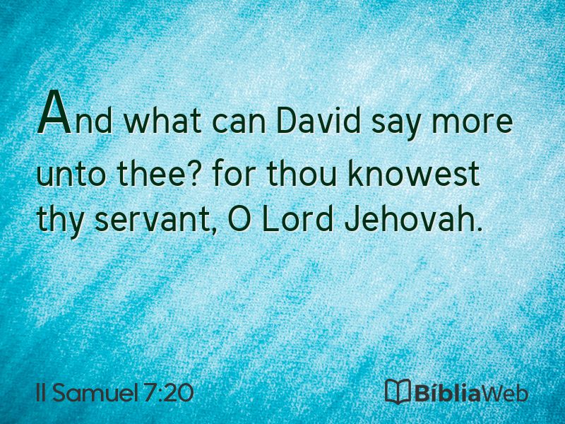 II Samuel 7:20 em imagem para compartilhar