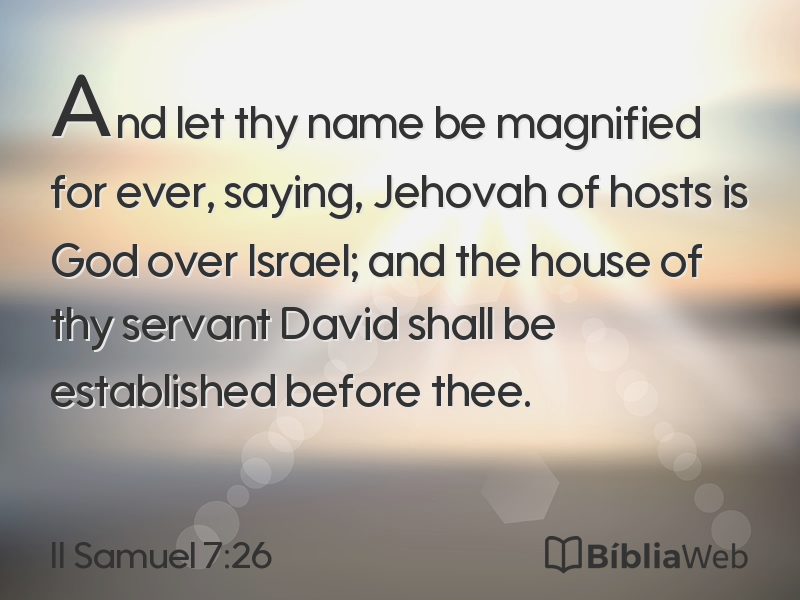 II Samuel 7:26 em imagem para compartilhar