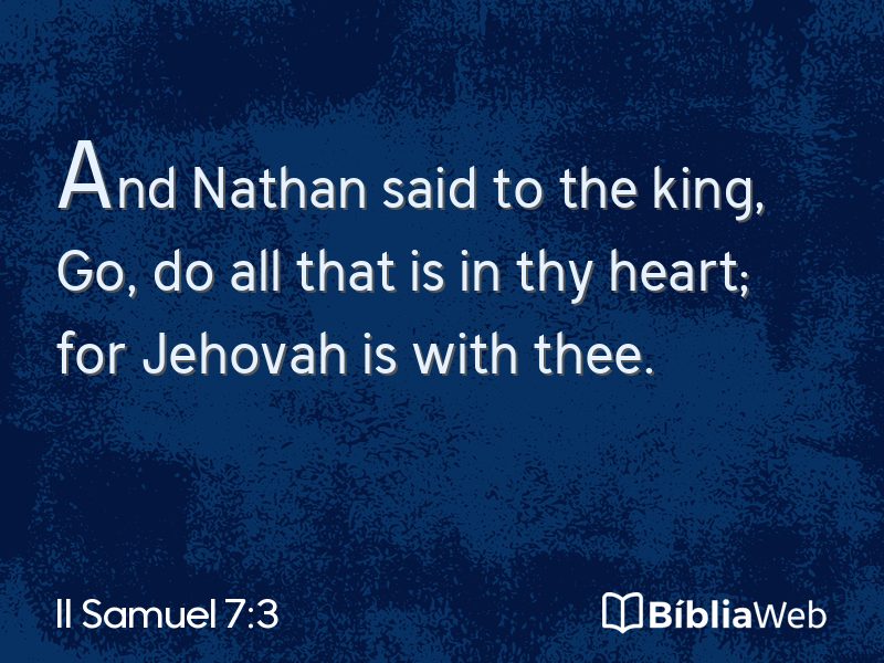 II Samuel 7:3 em imagem para compartilhar