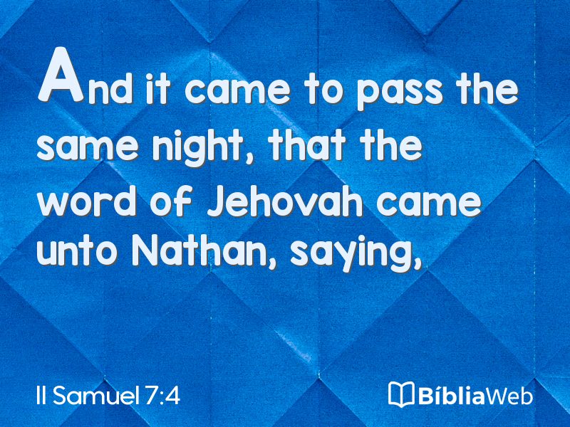 II Samuel 7:4 em imagem para compartilhar
