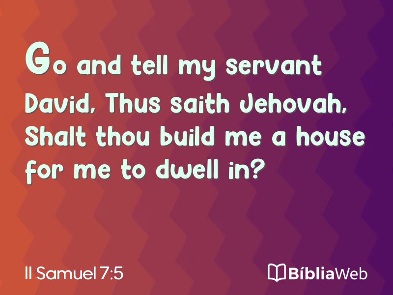 II Samuel 7:5 em imagem para compartilhar
