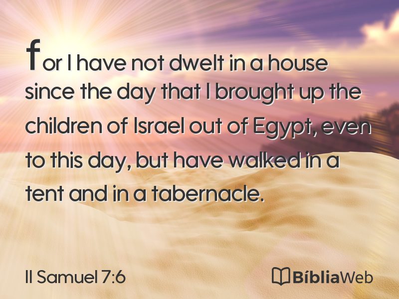 II Samuel 7:6 em imagem para compartilhar