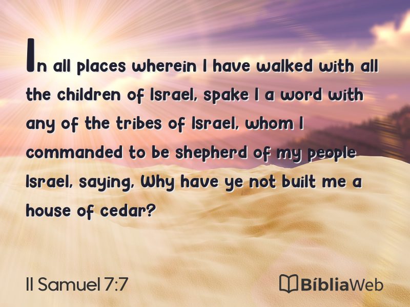 II Samuel 7:7 em imagem para compartilhar