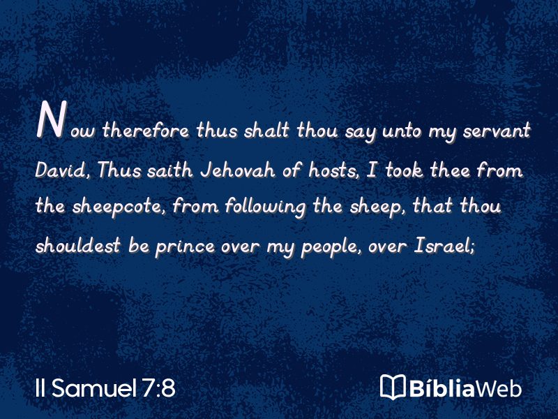 II Samuel 7:8 em imagem para compartilhar