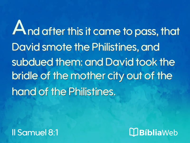 II Samuel 8:1 em imagem para compartilhar
